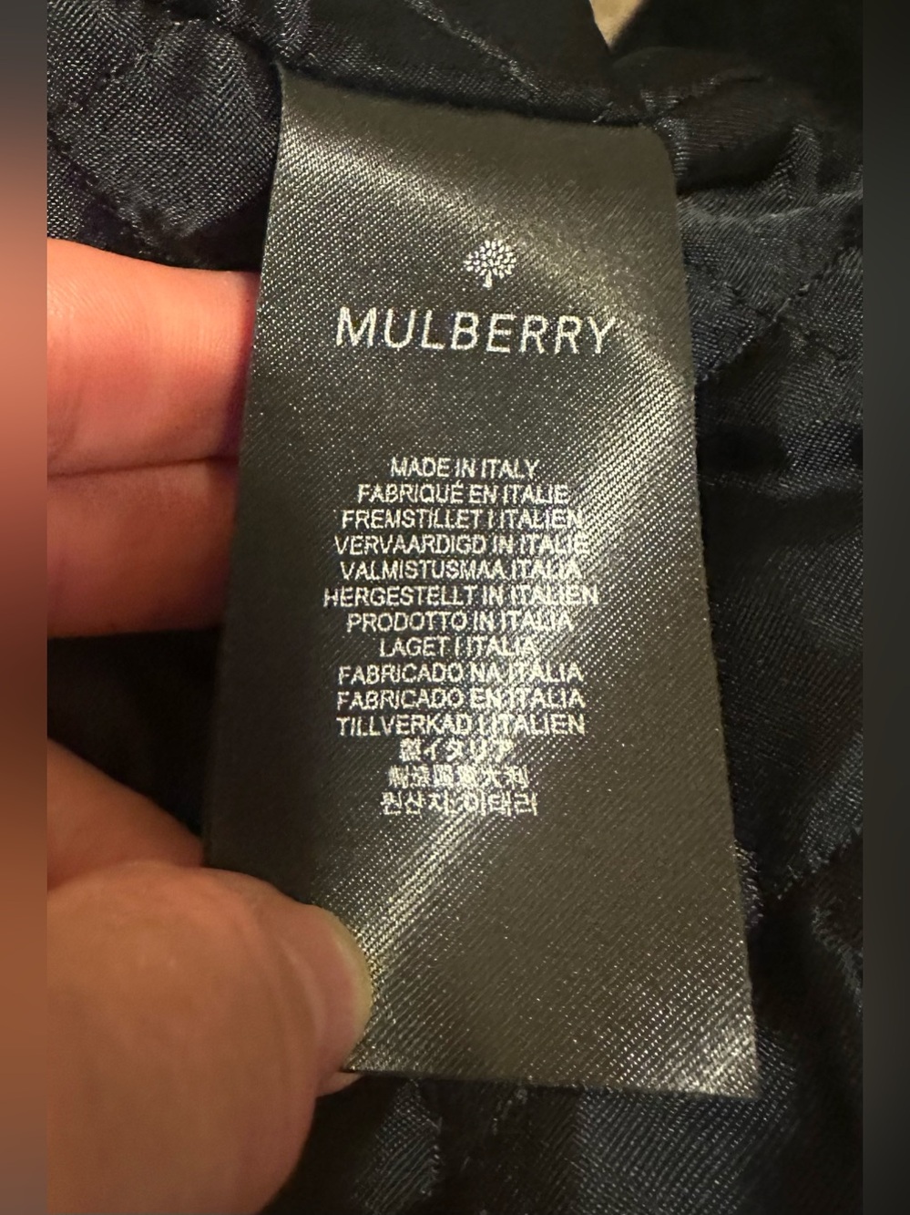 Mulberry Beige Leather Moto Jacket - Picture 8 of 8